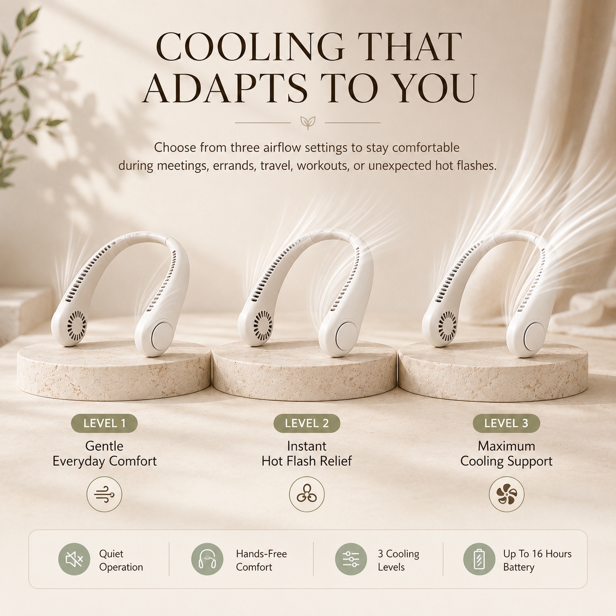 Hands-Free Hot Flash Relief