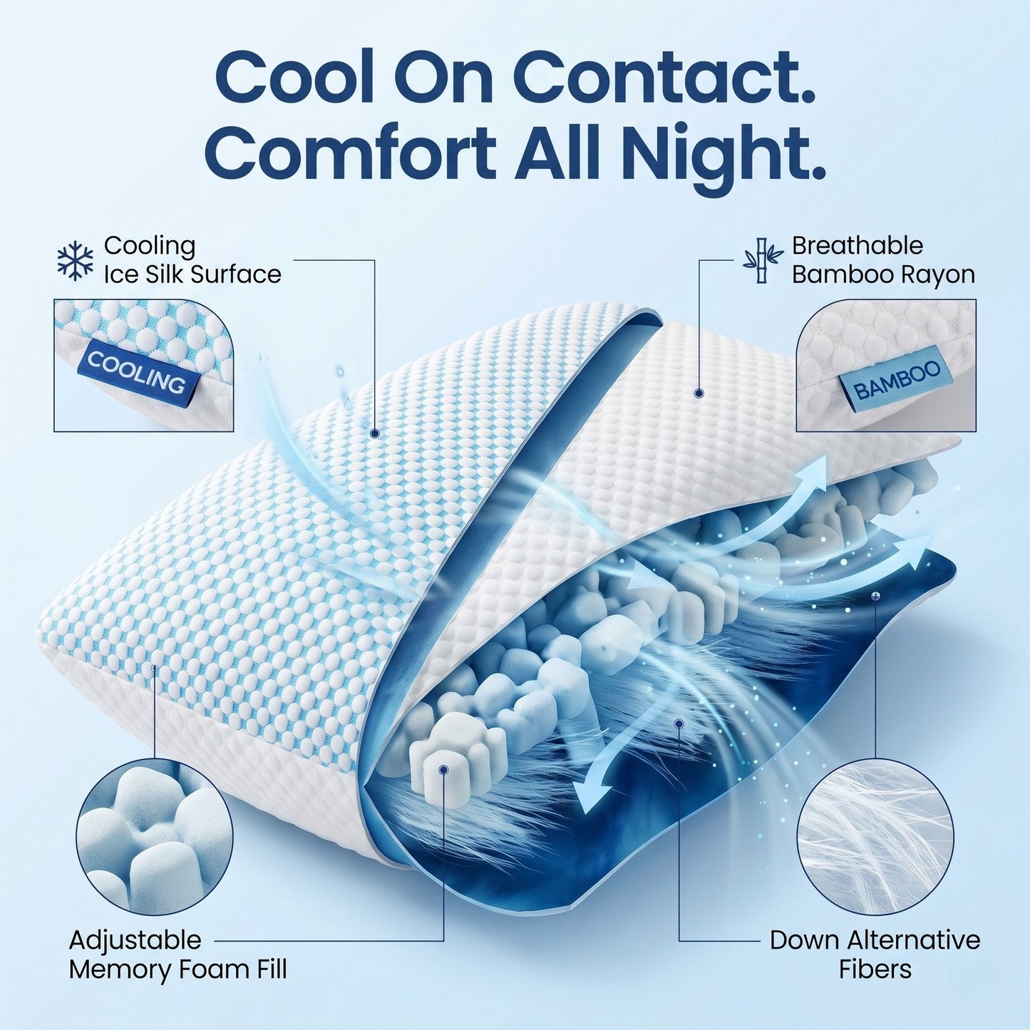 Night Cool Adjustable Pillow