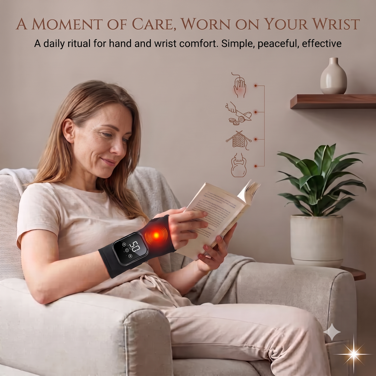 Luuma ThermalWrap - Red Light Wrist Relief Massager