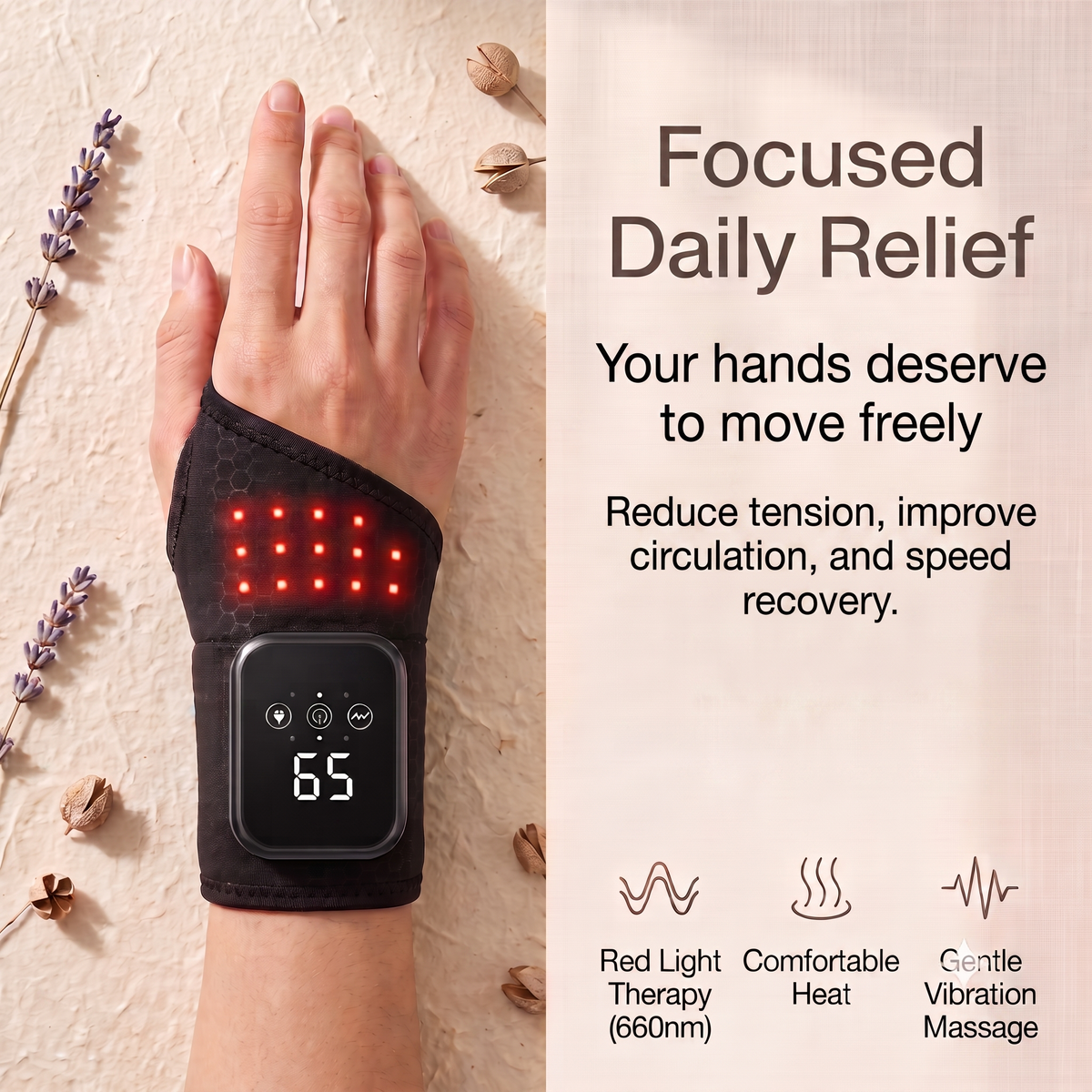 Luuma ThermalWrap - Red Light Wrist Relief Massager