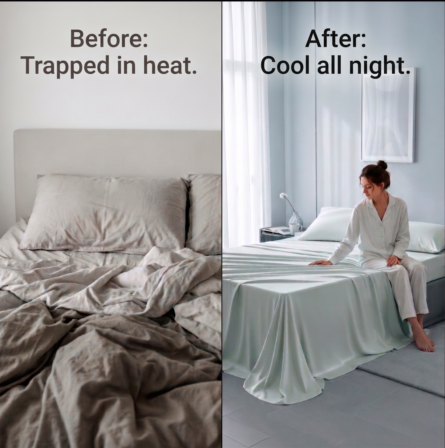 6-Piece: Luxury Home Cool Bamboo-Fiber Sheet Set