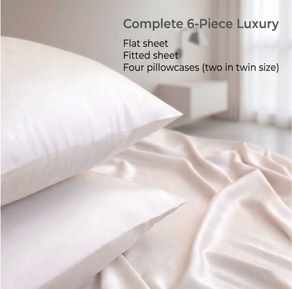 6-Piece: Luxury Home Cool Bamboo-Fiber Sheet Set